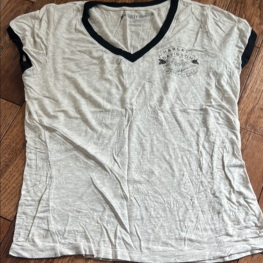 Harley-Davidson Gray Fitted Short Sleeve Tee